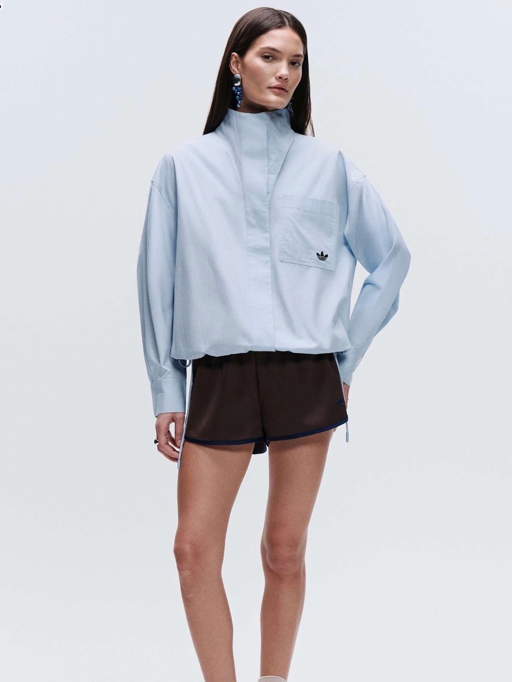 NWT adidas Originals × ASOS funnel neck shirt in blue